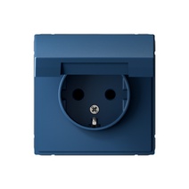 Изображение товара Systeme Electric ArtGallery Аквамарин Розетка с заземл. со шторк. с крышкой, 16А, IP20, механизм