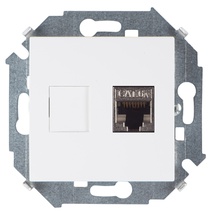 Изображение товара Simon 15 Белая Розетка компьютерная RJ45 кат.6A (АМР, FTP)