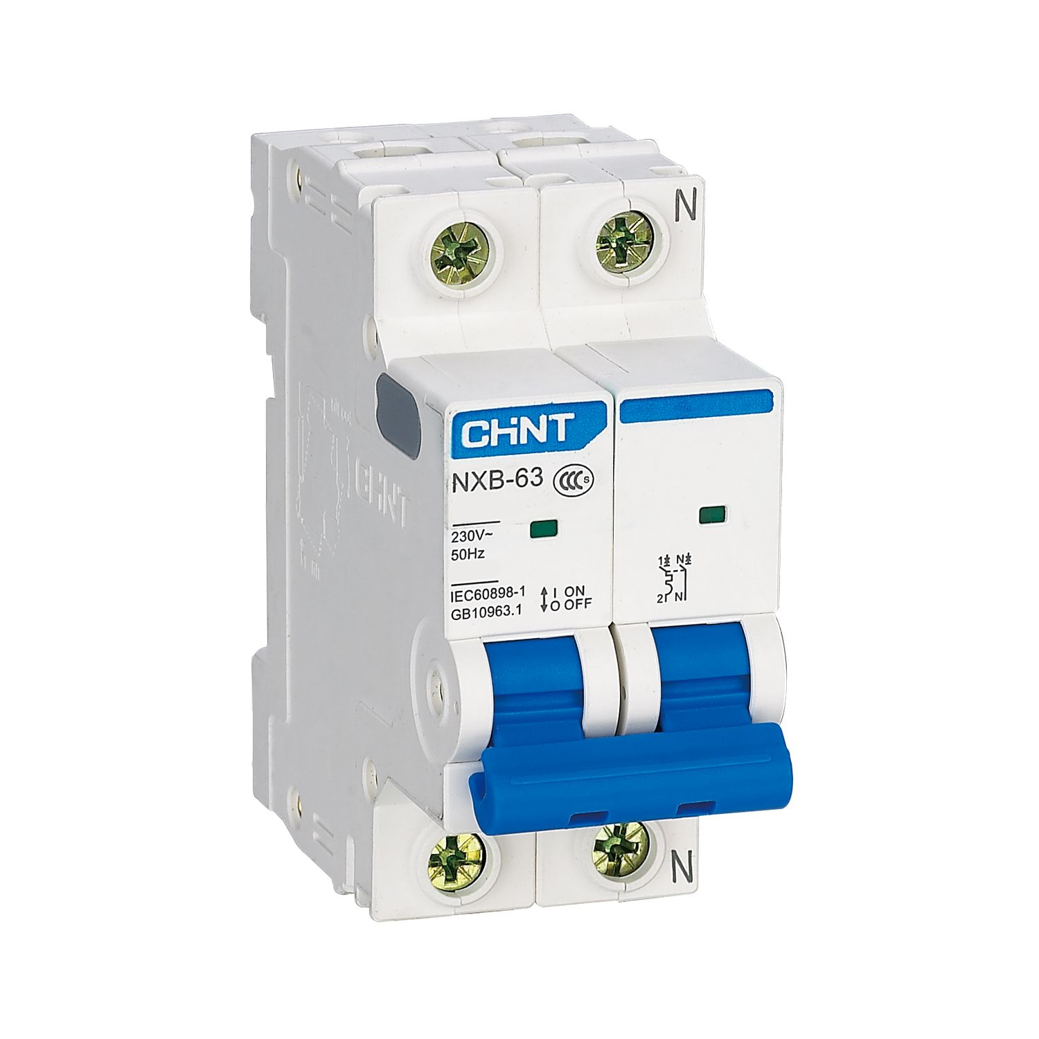 Изображение товара CHINT Авт. выкл. NXB-63 1P+N 25A 6кА х-ка B (R)