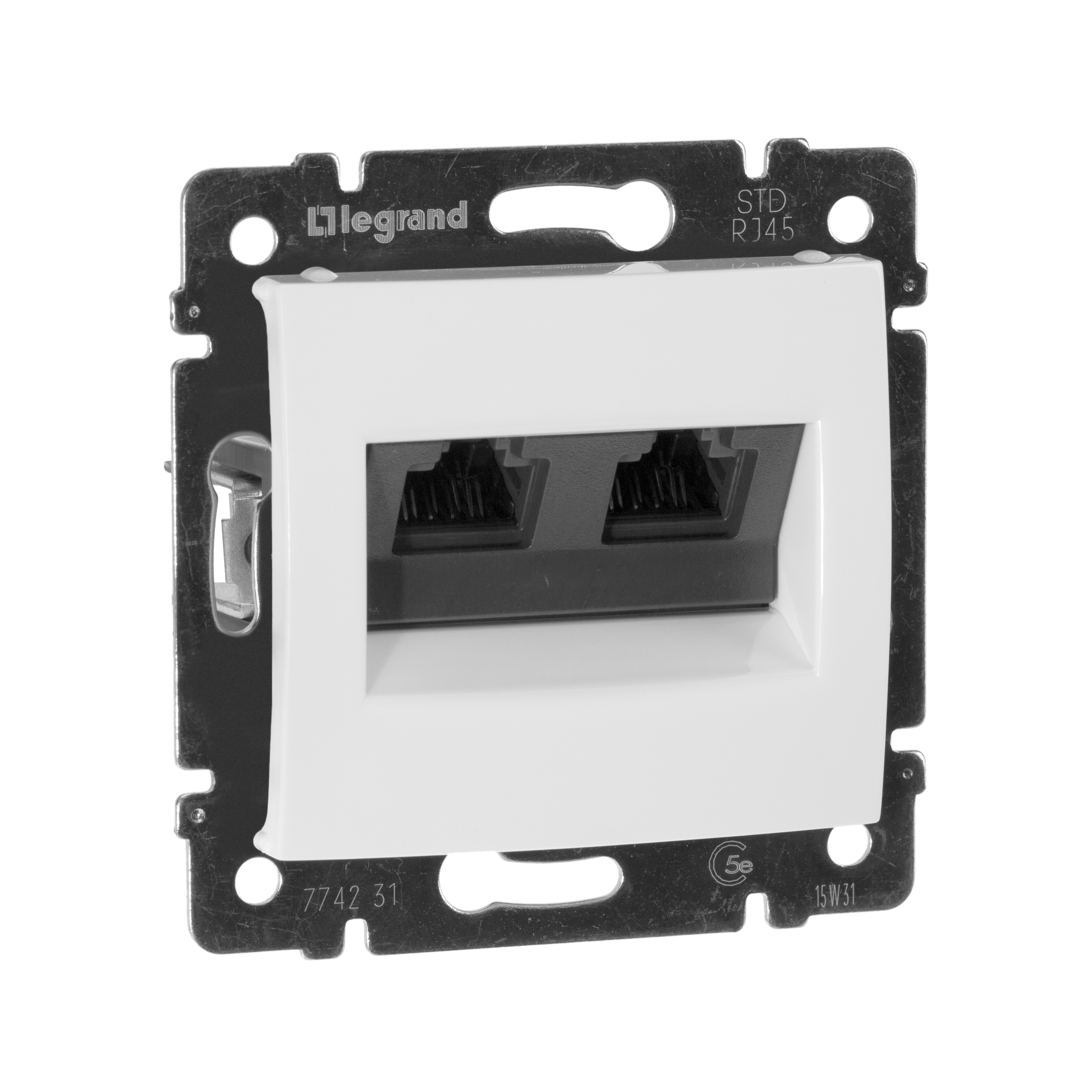 Изображение товара Legrand Valena Бел Розетка комп(RJ45) 2-ая 5 кат UTP с захватами.