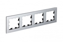 Изображение товара Systeme Electric AtlasDesign Nature Металл серебро Рамка 4-ая