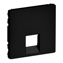 Изображение товара Legrand Valena LIFE Black. Лицевая панель для одиночных телефонных/информационных розеток. Антрацит..