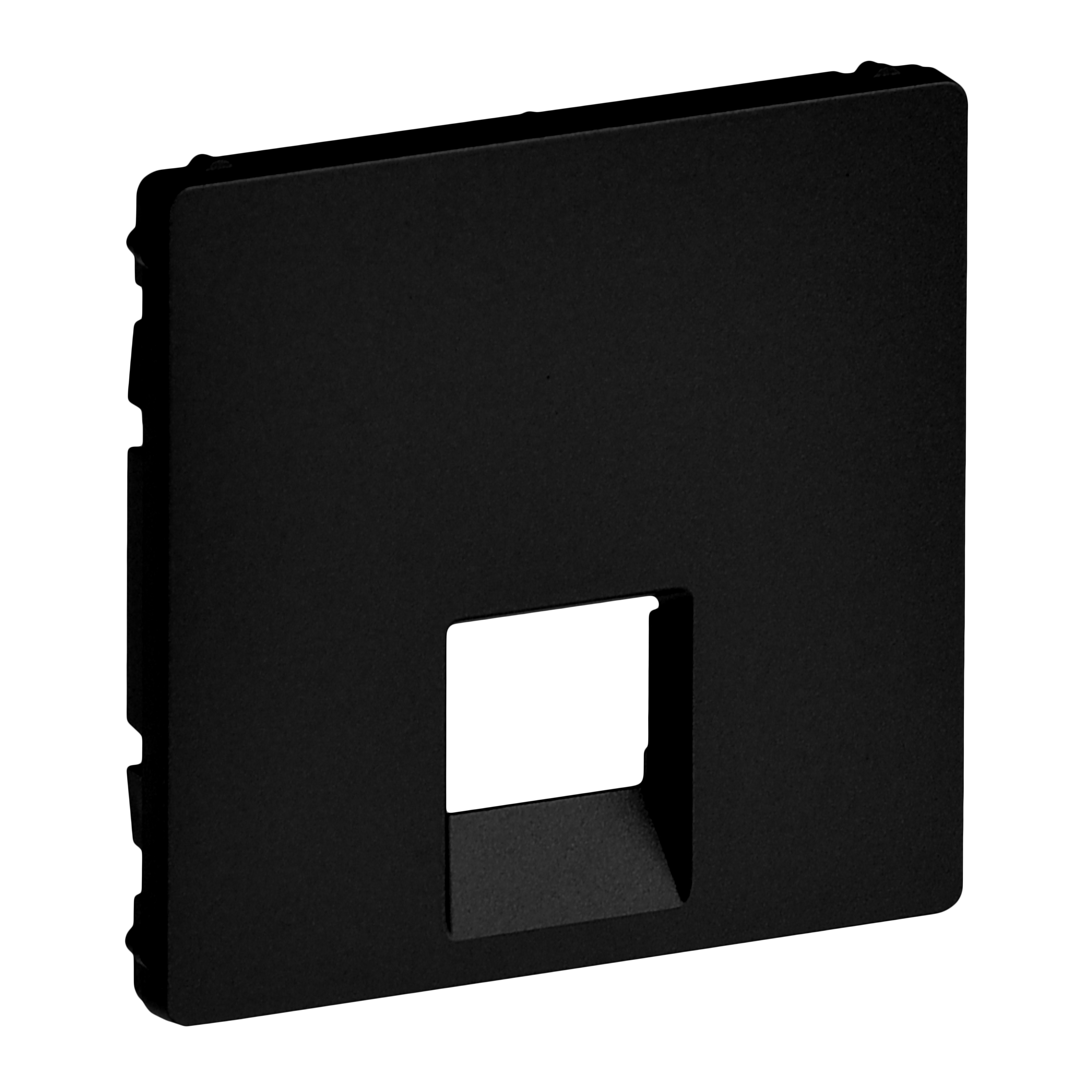 Изображение товара Legrand Valena LIFE Black. Лицевая панель для одиночных телефонных/информационных розеток. Антрацит..