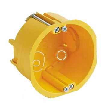 Изображение товара Монтажная коробка для полых стен 68 мм подвесная желтая Systeme Electric