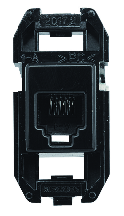 Изображение товара ABB NIE Tacto Разъем RJ12, 6 контактов, 3 кат.