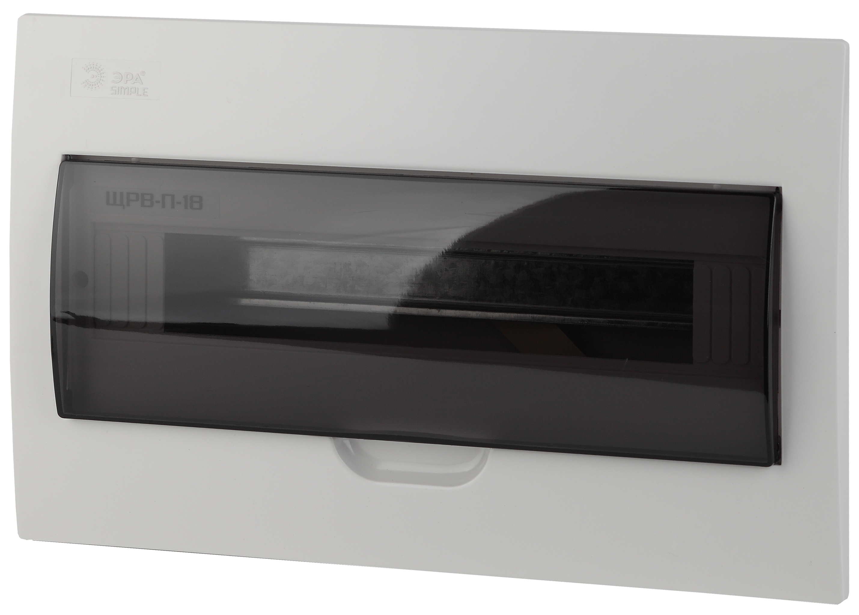 Изображение товара ЭРА Корпус пластиковый встраиваемый SIMPLE ЩРВ-П-18 IP41 прозрачная крышка белый