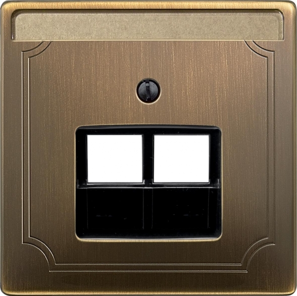 Изображение товара Schneider Electric Merten SD Античная латунь Накладка розетки ТЛФ/комп 2-ой наклонной
