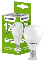 Изображение товара IEK GENERICA Лампа LED G45 шар 12Вт 230В 4000К E14