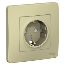 Изображение товара Systeme Electric Blanca внутр Беж Розетка с/з со шторками, 16А, 250В