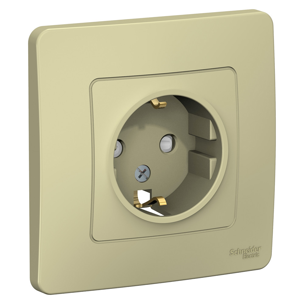 Изображение товара Systeme Electric Blanca внутр Беж Розетка с/з со шторками, 16А, 250В