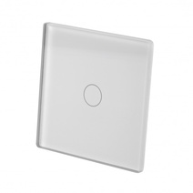 Изображение товара Sibling Стеклянная панель выключателя в рамку 1кл белая (47х47мм)