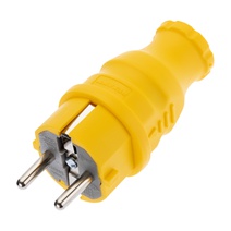 Изображение товара REXANT Вилка прямая влагозащищенная, c/з, 16А. IP44, каучук желтая. Изображение товара REXANT Вилка прямая влагозащищенная, c/з, 16А. IP44, каучук желтая.