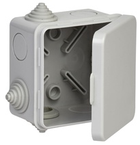 Изображение товара IEK Коробка расп. КМ41238 80х80х50мм о/к IP54 7 вв. (7035)