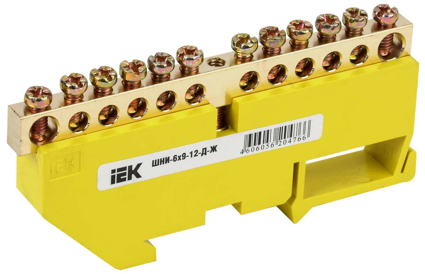 Изображение товара IEK Шина PE земля на DIN-изол ШНИ-6х9-12-Д-Ж