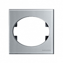 Изображение товара ABB NIE Tacto Стекло Серебро Рамка 1-ая