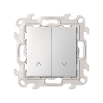 Изображение товара Simon 24 Алюминий Выключатель жалюзи 10A 250В~