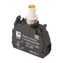 Изображение товара EKF PROxima Лампа сменная c основанием XB4 желтая 24В.