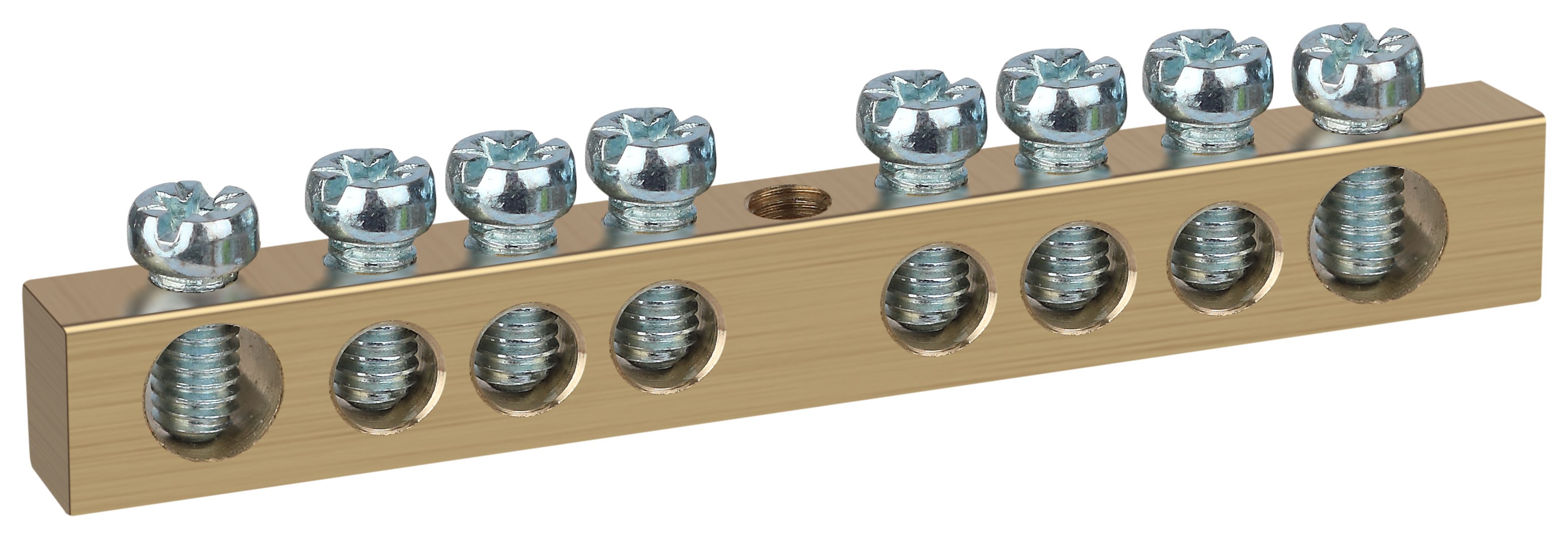 Изображение товара ЭРА Шина NO-122-14 PEN земля-ноль 6х9мм 8/1 латунная с креплениями по центру