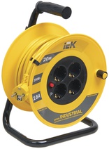 Изображение товара IEK Катушка УК20 с т/з 4 места 2Р+PЕ/20м 3х1,5 мм2 Industrial