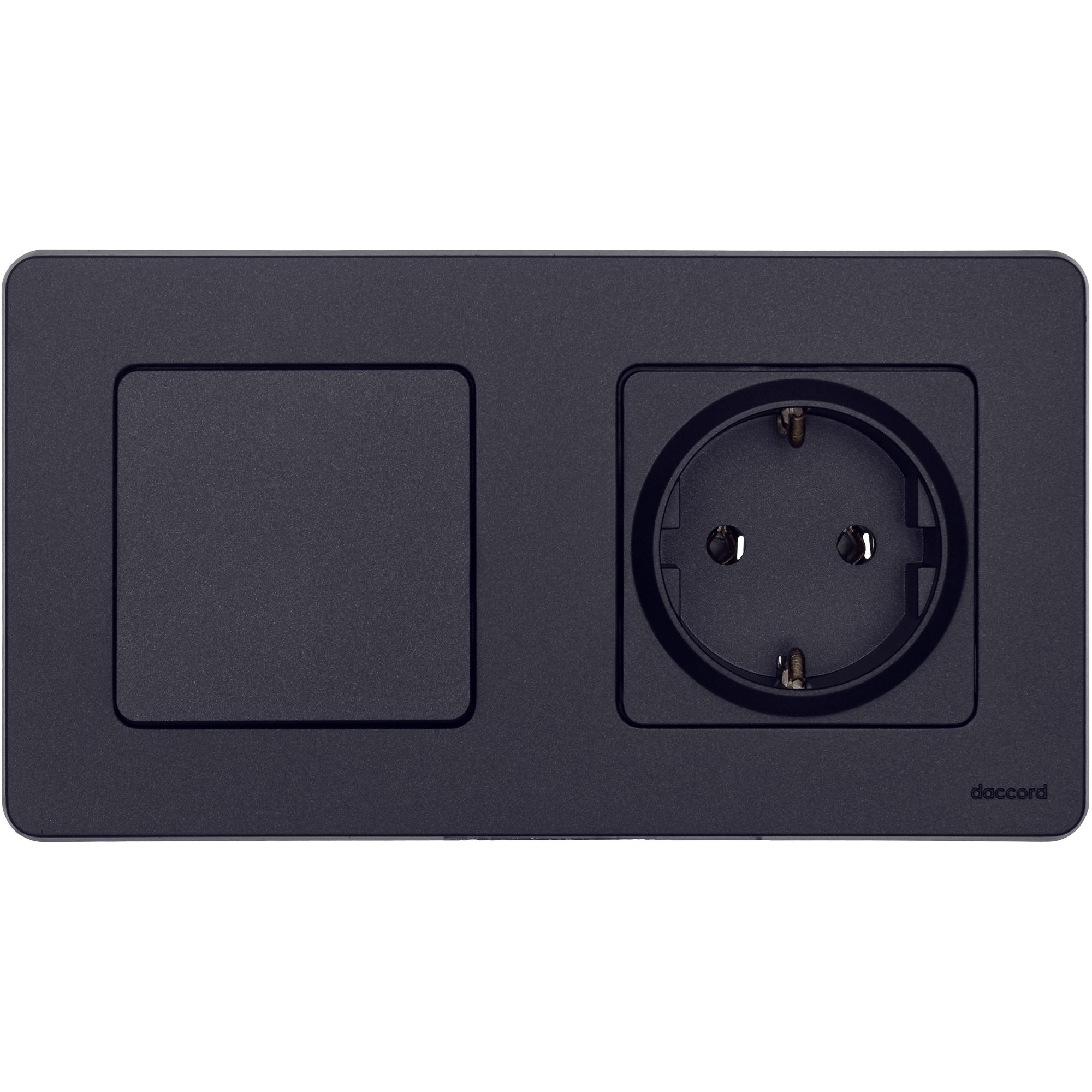 Изображение товара Розетка Legrand INSPIRIA Антрацит 2К+З, 250 В, 16 А