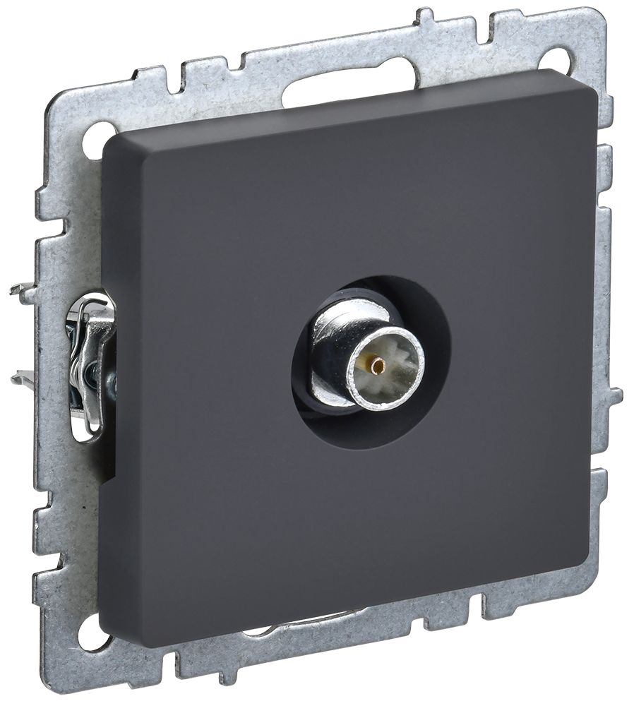 Изображение товара IEK BRITE BASE Розетка TV графит RTV11-0-BrG