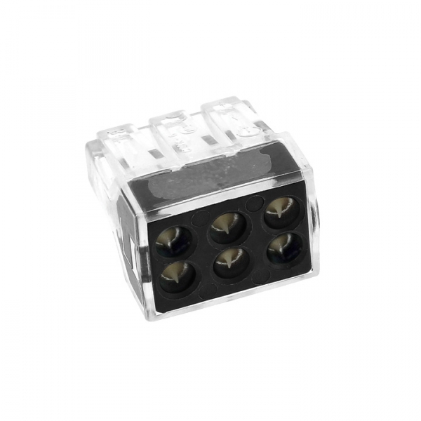 Изображение товара EKF PROxima Строительно-монтажная клемма СМК 773-106 6 отверстий 1,0-2,5мм2 (50шт.).