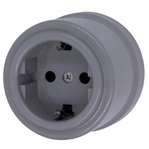 Изображение товара BIRONI Лизетта Пластик Титан Розетка с/з