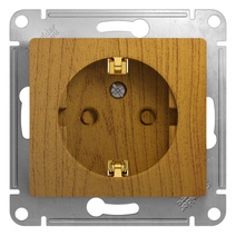 Изображение товара Systeme Electric Glossa Дерево Дуб Розетка с/з со шторками