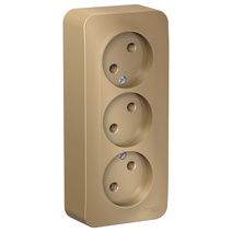 Изображение товара Systeme Electric Blanca наруж Титан Розетка 3-ая б/з без шторок 16А, 250В, изолир. пластина