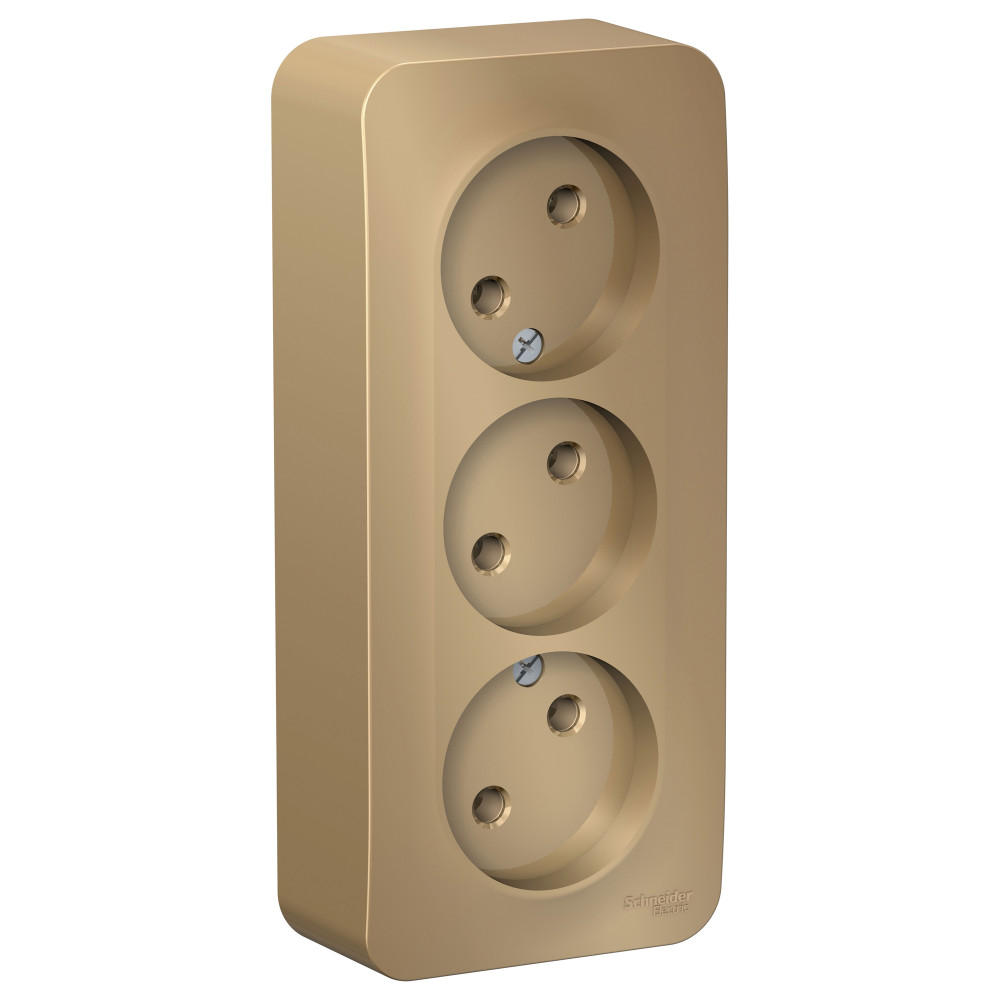 Изображение товара Systeme Electric Blanca наруж Титан Розетка 3-ая б/з без шторок 16А, 250В, изолир. пластина