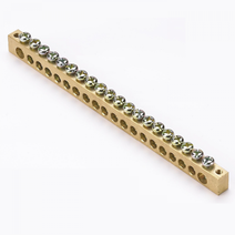 Изображение товара EKF PROxima Шина PEN "ноль-земля" (8х12мм) 20 отверстий латунь крепеж по краям.