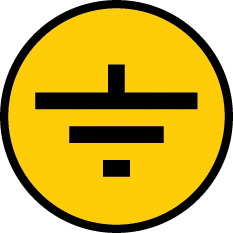 Изображение товара IEK Самоклеящаяся этикетка: 30х30 мм, символ "Заземление"