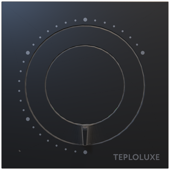 Изображение товара Теплолюкс механический терморегулятор Solus черный для комфортного обогрева