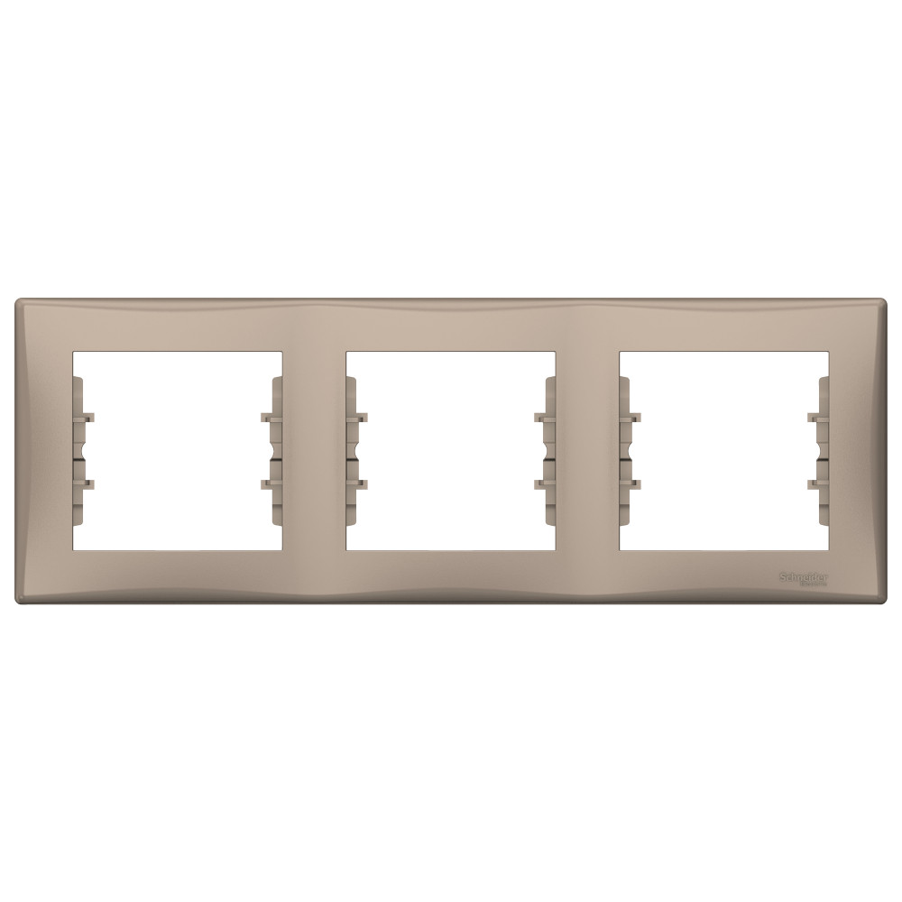 Изображение товара Sedna Титан: горизонтальная рамка 3 поста, серый