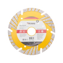 Изображение товара KRANZ Диск алмазный отрезной Turbo 125x22,2x10мм с защитными секторами