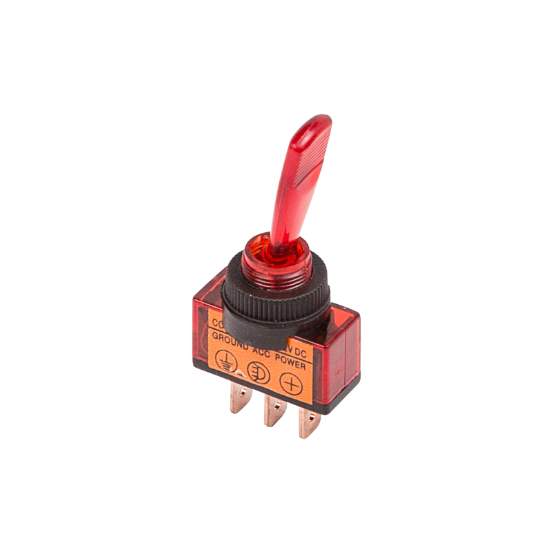 Изображение товара REXANT Тумблер 12V 20А (3c) ON-OFF однополюсный с красной подсветкой.