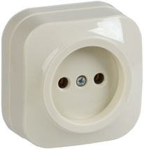 Изображение товара IEK GLORY РС20-2-ХК Розет. 1-ая без з/к о/у 10А GLORY крем.