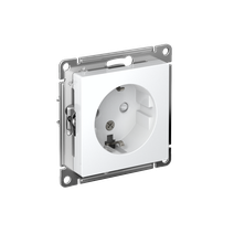 Изображение товара Systeme Electric AtlasDesign Бел Розетка с/з со шторками, 16А, механизм