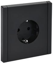Изображение товара IEK FORTE&PIANO Черный Розетка с/з безвинтовое крепление 16А FP114
