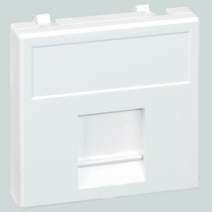 Изображение товара Simon Connect Алюминий Адаптер со шторкой на 1 RJ45 конектор, AMP(S110,SL110,SLt),Brand-Rex,RIT45х45мм