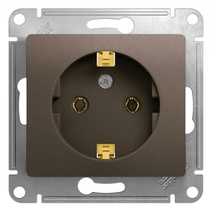 Изображение товара Systeme Electric Glossa Шоколад Розетка с/з, 16А