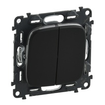 Изображение товара Legrand Valena ALLURE DIY Антрацит Выключатель 2-х клавишный 10А 250В.