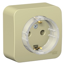Изображение товара Systeme Electric Blanca наруж Беж Розетка с/з без шторок, (Компакт) изолир. пластина 16А, 250В