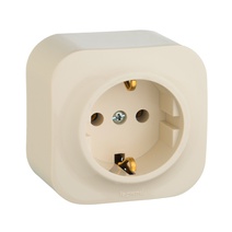 Изображение товара Legrand Quteo Бежевый Розетка с/з.