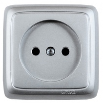 Изображение товара Hegel Альфа наруж Серебро РА16-103-06 Розетка, с изол. пластиной