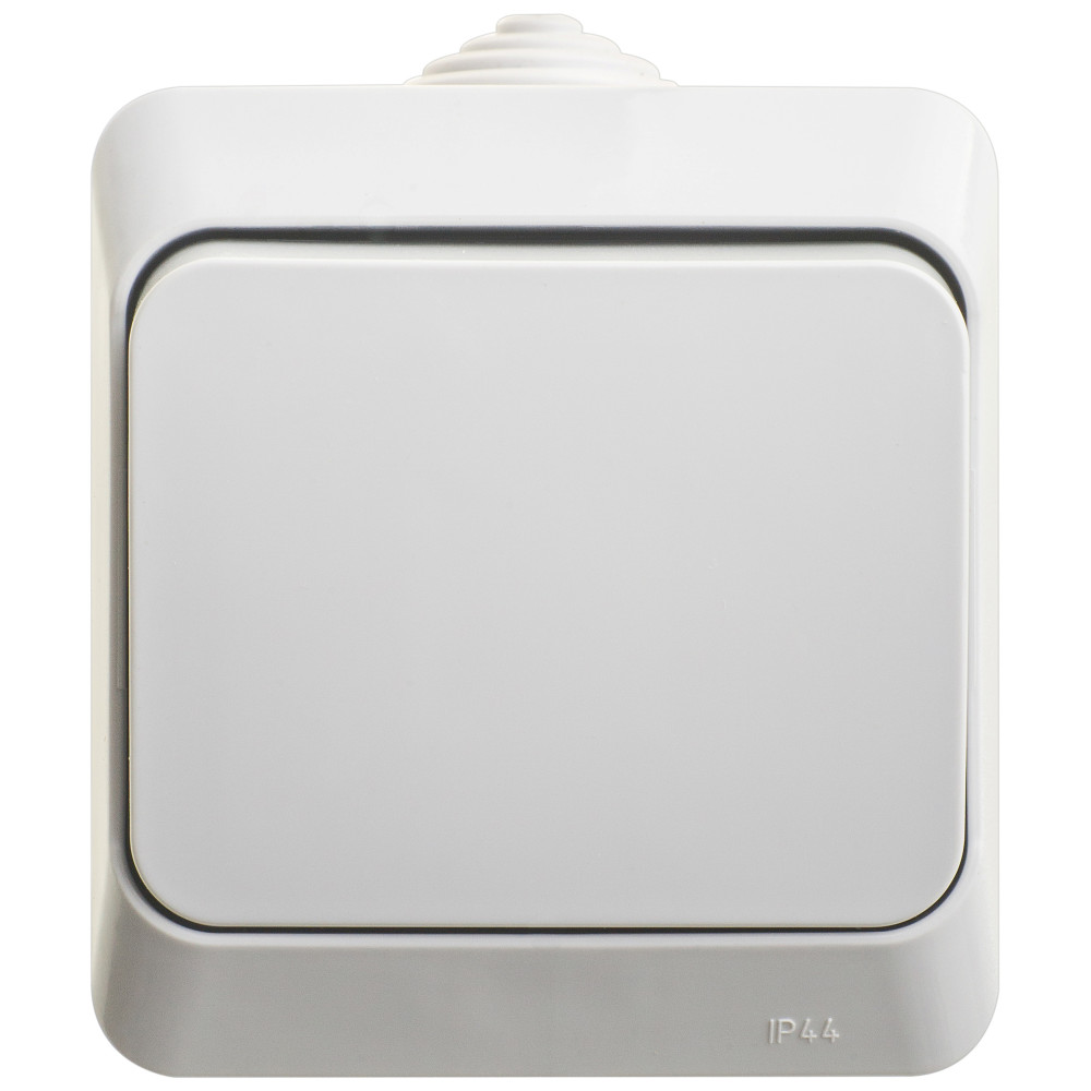 Изображение товара ЭТЮД: 1-клавишный переключатель IP44, 250 В, 10 А, серый