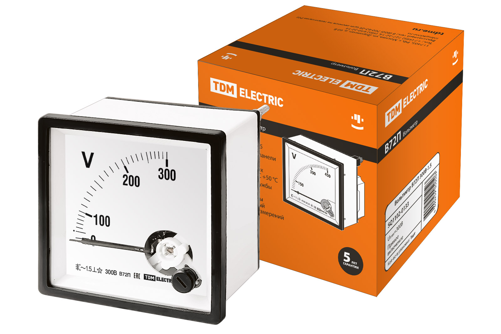 Изображение товара TDM Вольтметр В72П 300В-1,5