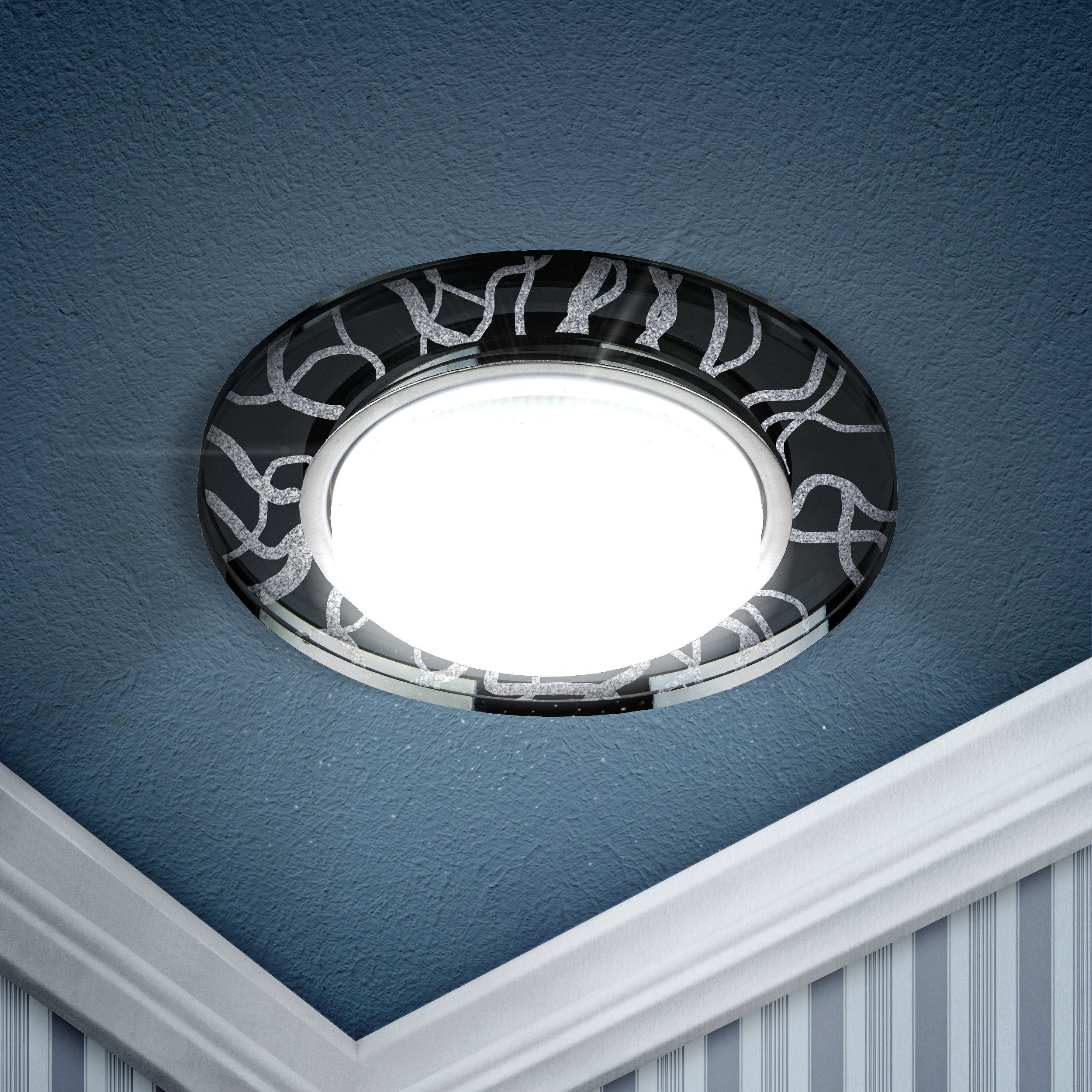 Изображение товара ЭРА Светильник встраиваемый DK80 WH/BK под лампу GX53 белый/черный