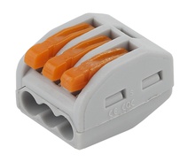 Изображение товара ЭРА Клемма NO-222-23 серия 413 с рычагом 3 отверстия 0.08-2.5мм2 упаковка 2 шт