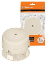 Изображение товара TDM Коробка распаячная D90х43 мм инд. штрихкод сл. кость «Виви»